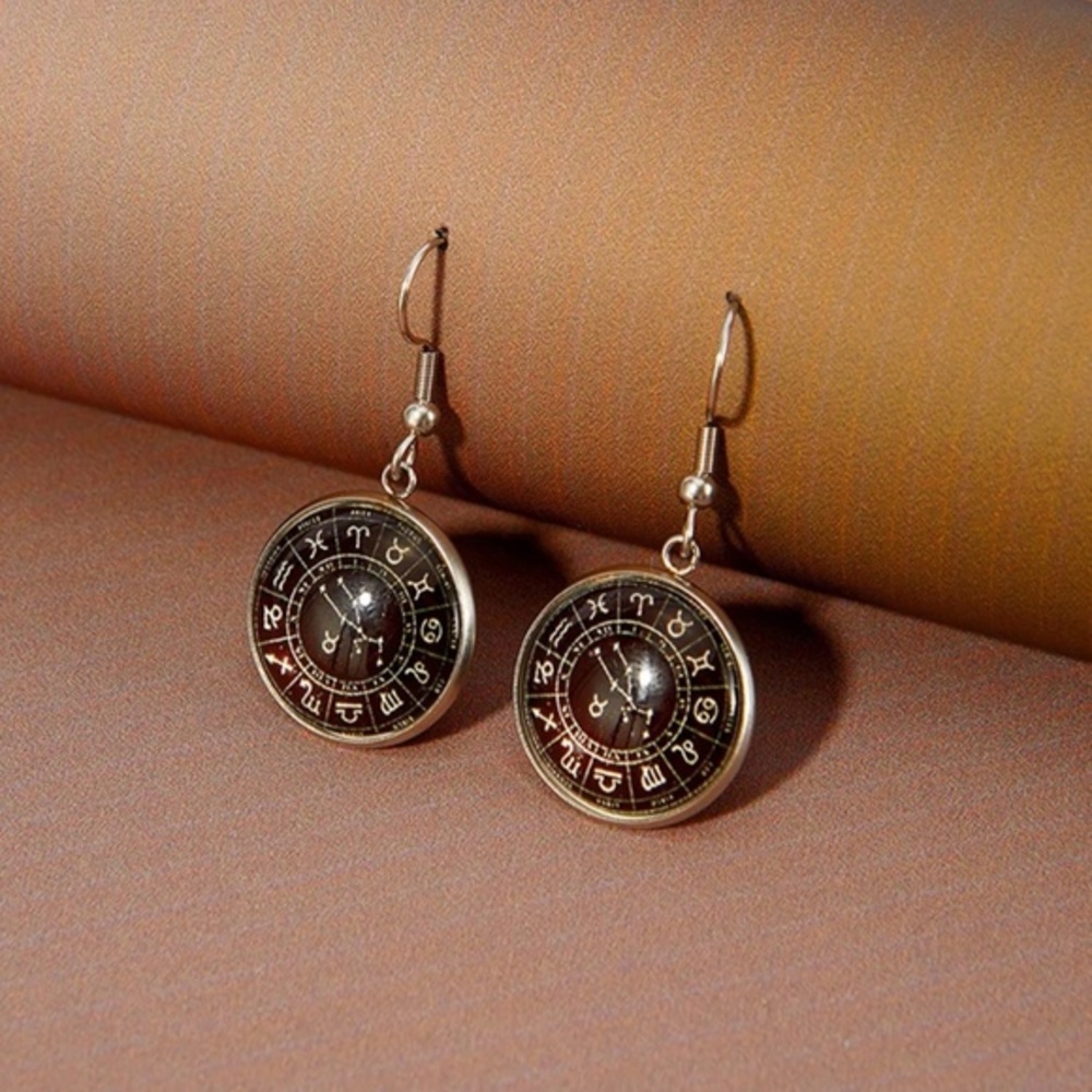 Constellation Astrology Stainless Steel Earrings Leo Cancer Scorpio Aries Gemini